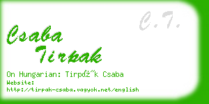 csaba tirpak business card